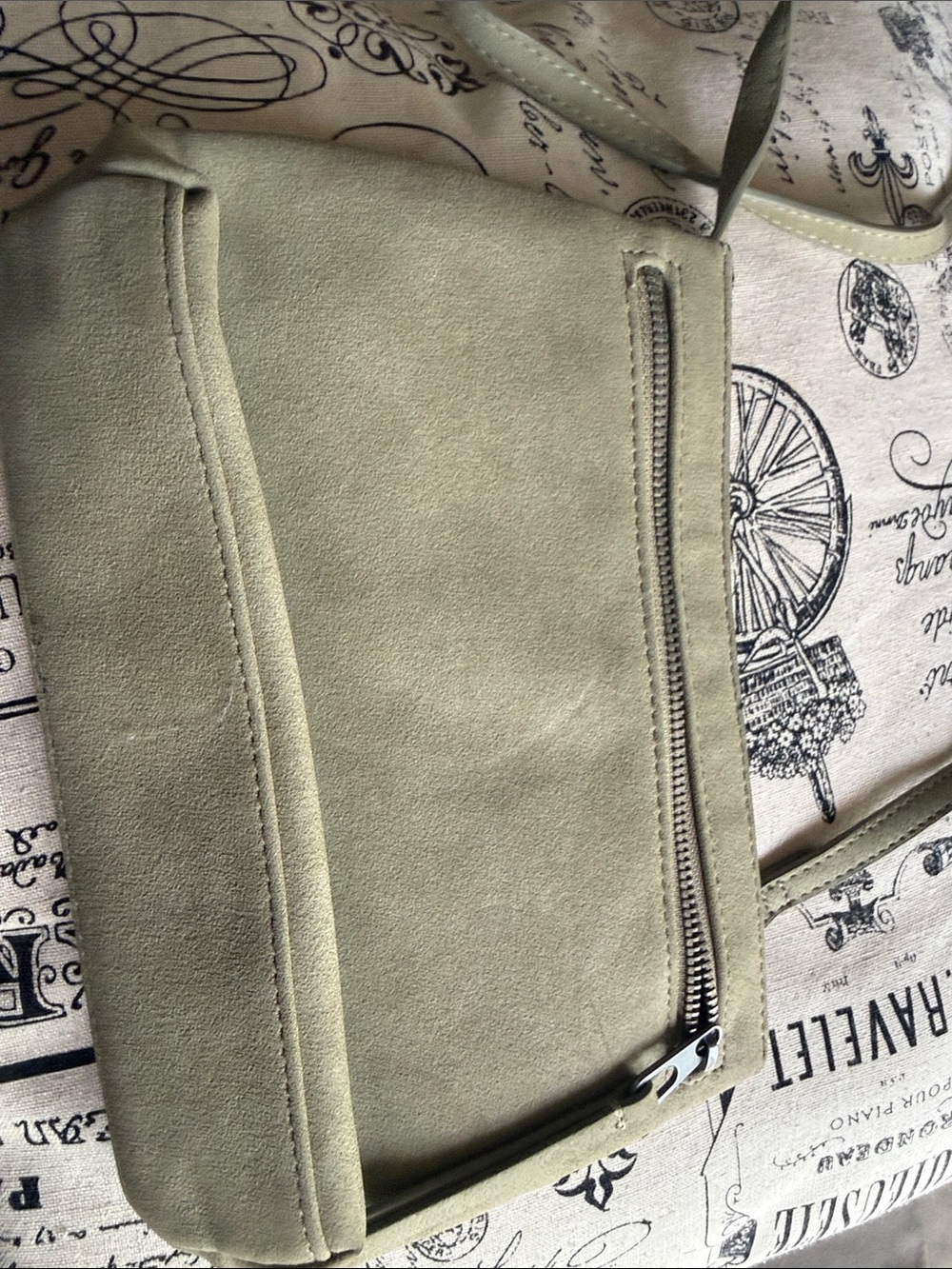 Universal Thread Olive Green Suede Crossbody Bag